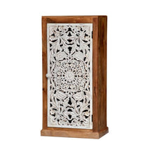 Load image into Gallery viewer, Sam_Hand Carved Solid Indian Wood Shoe Cabinet_Shoe Rack_Cabinet
