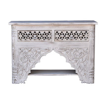 Load image into Gallery viewer, Penny_Solid Wood Console Table with 2 Drawers_Vanity Table_120 cm

