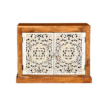 Load image into Gallery viewer, Harris_Hand Carved Solid Indian Wood Shoe Cabinet_Shoe Rack_Cabinet
