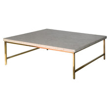 Load image into Gallery viewer, Duff _Bone Inlay Coffee Table with Metal Base_110 cm
