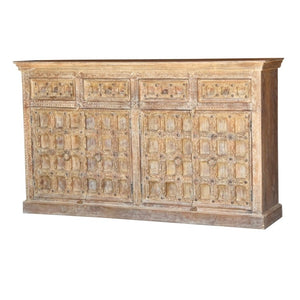 Melly Hand Carved Solid Indian Wood Sideboard_Buffet_Dresser