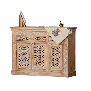 Shiva_ Hand Carved Wooden Sideboard_Buffet_Cabinet