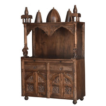 Load image into Gallery viewer, Om_Hand Carved Wooden Altar_Wooden Mandir_Prayer Mandir_Altar
