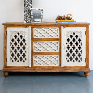 Emory Wooden Sideboard_Buffet_Chest with 2 Doors & 3 Drawers_Cabinet