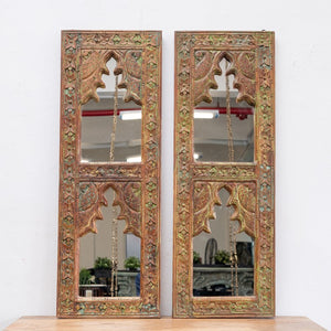 Rama Hand Carved Jharokha Mirror Set of 2