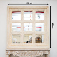 Load image into Gallery viewer, Nova Hand Carved Wooden Square Mirror 150 x 150 cm

