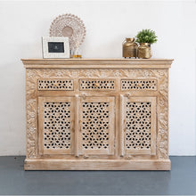 Load image into Gallery viewer, Shiva_ Hand Carved Wooden Sideboard_Buffet_Cabinet
