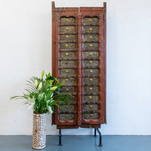Load image into Gallery viewer, Iva Vintage Indian Door on Metal Stand
