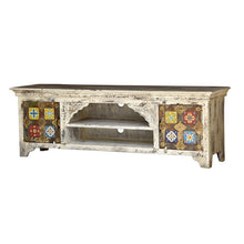 Load image into Gallery viewer, Morton Hand Carved Tile Media Cabinet_TV Console_TV Cabinet
