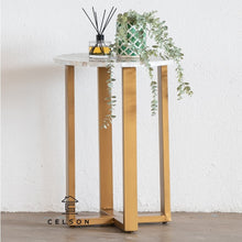 Load image into Gallery viewer, Ivan_MOP Inlay Stool_End Table_Accent Table
