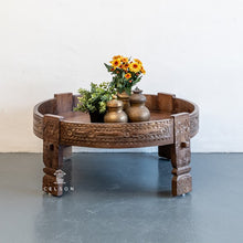 Load image into Gallery viewer, Leon_Hand Carved Chakki Table_Grinder Table_Available in 6 Sizes
