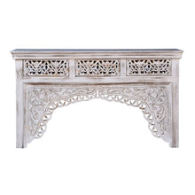 Load image into Gallery viewer, Amari Hand Carved Indian Wood Console Table_Vanity Table_145 cm
