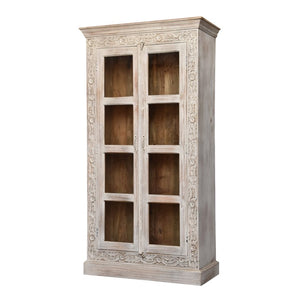 Adam_Solid Indian Wood Hand Carved Cupboard_Almirah_Height 190 cm
