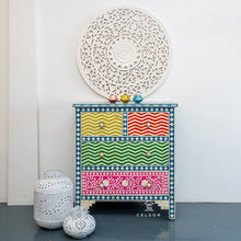 Load image into Gallery viewer, Erika_Bone Inlay Chest of Drawers with 4 drawers_ 87 cm Length
