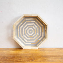 Load image into Gallery viewer, Karter Bone Inlay Hex Tray With Handle_35 x 35 cm
