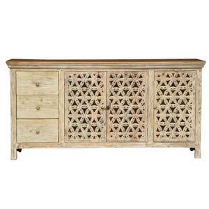 Vishwa_ Hand Carved Wooden Sideboard_Buffet_Cabinet