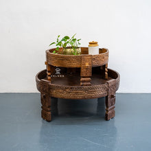 Load image into Gallery viewer, Leon_Hand Carved Chakki Table_Grinder Table_Available in 6 Sizes

