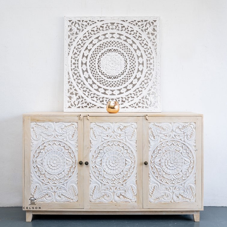 Saurabh_ Hand Carved Wooden Sideboard_Buffet_Cabinet