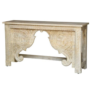 Natalie Hand Carved Indian Wood Console Table_150 cm