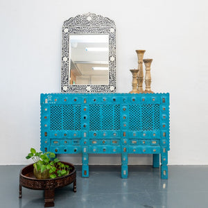 Susan_ Vintage Indian Damchiya with small fitted mirror_Console Table_125 cm