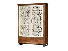 Load image into Gallery viewer, Paul_Solid Indian Wood Hand Carved Cupboard with 2 Drawer and 2 Door
