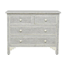 Load image into Gallery viewer, Townie  Bone Inlay Chest of Drawer with 4 Drawers_ 104 cm Length
