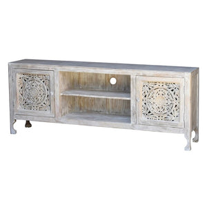 Ivva  Hand Carved Wooden TV Cabinet_TV Console
