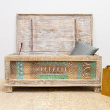 Load image into Gallery viewer, Stella_Solid Indian Wood Storage Trunk_ Coffee Table_120 cm
