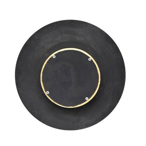 Shan_Round Bone Inlay Table with brass Base_100 Dia cm