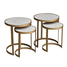 Load image into Gallery viewer, Liva Nesting Side Table with Marble Top Set of 2
