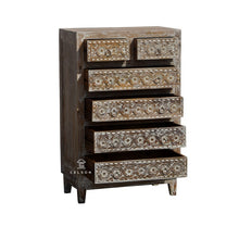 Load image into Gallery viewer, Nancy _Wooden Chest of Drawer_Cabinet_Tall Boy Chest_ 115 cm Length
