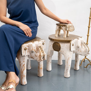 Neha Wooden Elephant with Brass work
