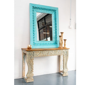 Mitto_Solid Indian Hand Carved Wooden Console Table