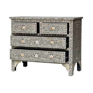 Jesse Bone Inlay Chest of Drawer with 4 Drawers_ 105 cm Length