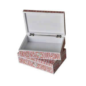 Amber Mother of Pearl Inlay Box