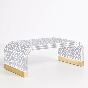 Ushaf_Bone Inlay Coffee Table with Golden Legs