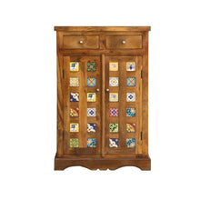Load image into Gallery viewer, Smith Hand Carved Wooden_Tile Cabinet_ Shoe Rack_Shoe Cabinet
