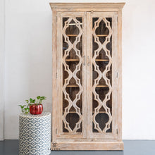 Load image into Gallery viewer, Devki _ Solid Indian Wood Hand Carved Cupboard_Almirah_Height 195 cm

