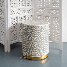 Load image into Gallery viewer, Amor _Bone Inlay Round Stool
