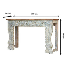 Load image into Gallery viewer, Mitto_Solid Indian Hand Carved Wooden Console Table
