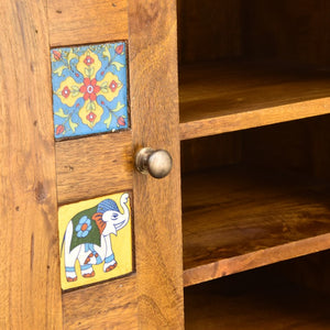 Smith Hand Carved Wooden_Tile Cabinet_ Shoe Rack_Shoe Cabinet