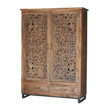Load image into Gallery viewer, Joel_Solid Indian Wood Hand Carved Cupboard_Height 195 cm

