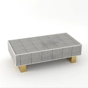 Nilofer_Bone Inlay Coffee Table with Gold Legs