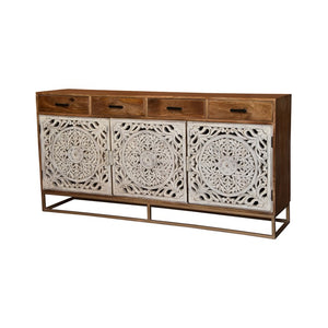Poppy Hand Carved Wooden Sideboard_Buffet