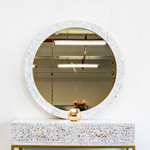 Load image into Gallery viewer, Paul Mother of Pearl Inlay Round Mirror
