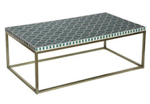 Load image into Gallery viewer, Carla _Bone Inlay Coffee Table with Metal Base_120 cm
