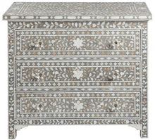 Load image into Gallery viewer, Frost Mother of Pearl Inlay Dresser with 3 Drawers_ 84 cm Length
