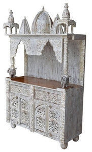 Rinita_Hand Carved Wooden Altar_Wooden Mandir_Prayer Mandir_Altar