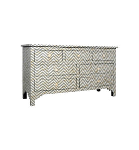 Vanya Bone Inlay Chest of Drawer with 7 Drawers_ 150 cm Length
