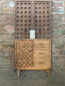 Alonso_Wooden Cupboard _Chest of Drawer_Multi Drawers_ 80 cm Length